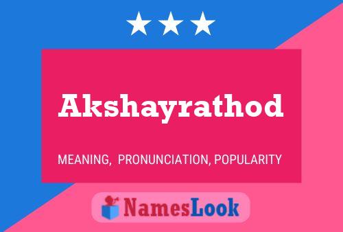 Akshayrathod Name Poster