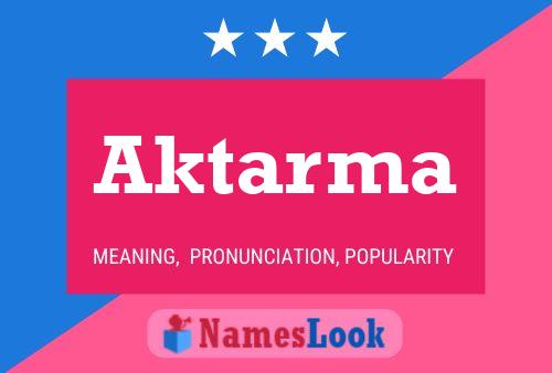 Aktarma Name Poster