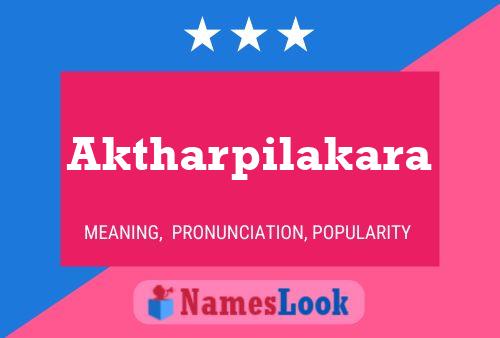 Aktharpilakara Name Poster