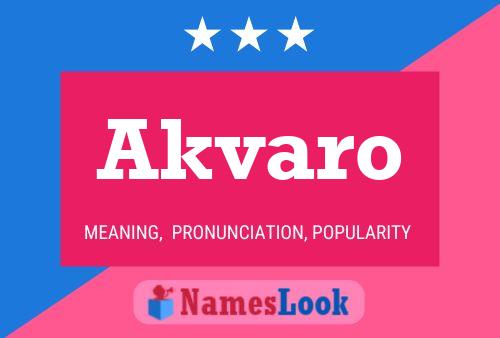 Akvaro Name Poster