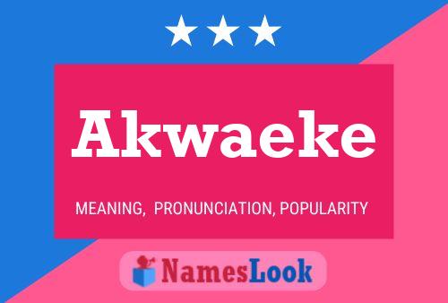 Akwaeke Name Poster