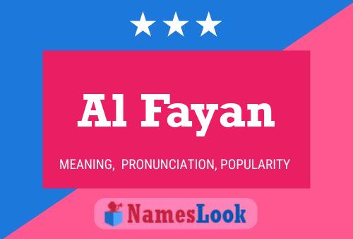 Al-fayan Name Poster