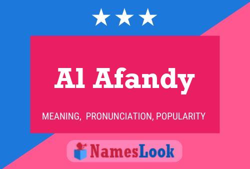 Al Afandy Name Poster