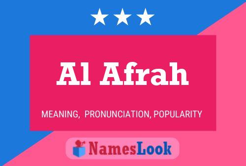 Al Afrah Name Poster