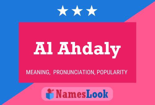 Al Ahdaly Name Poster