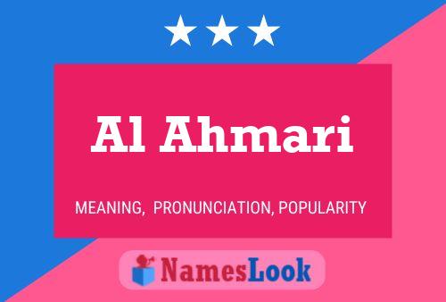 Al Ahmari Name Poster