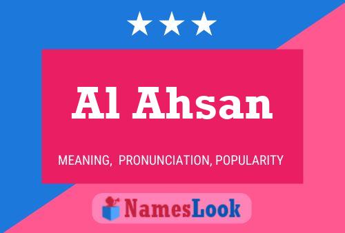 Al Ahsan Name Poster