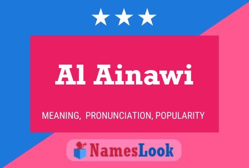 Al Ainawi Name Poster