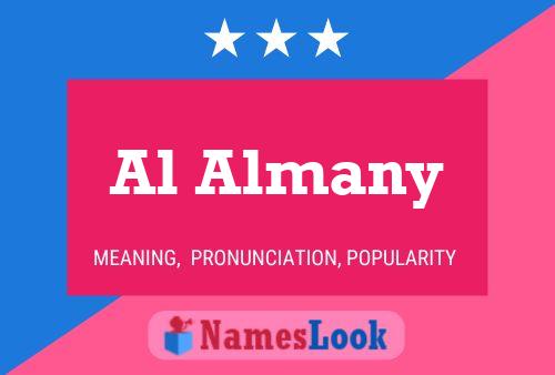 Al Almany Name Poster