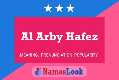 Al Arby Hafez Name Poster