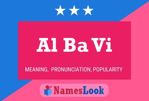 Al Ba Vi Name Poster