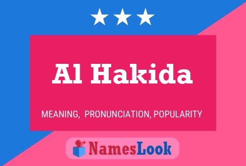 Al Hakida Name Poster