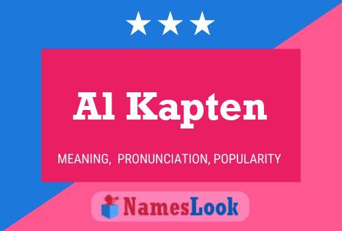 Al Kapten Name Poster