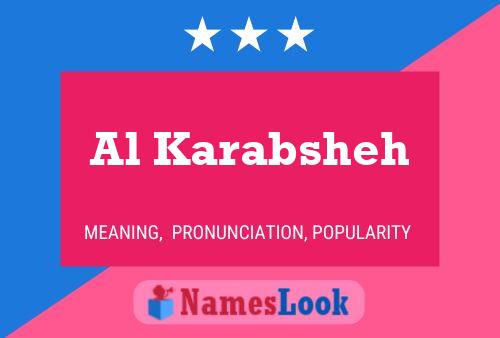 Al Karabsheh Name Poster