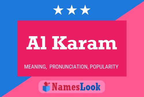 Al Karam Name Poster