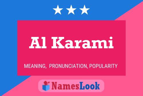 Al Karami Name Poster