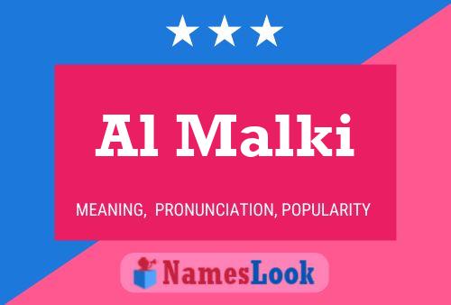 Al Malki Name Poster