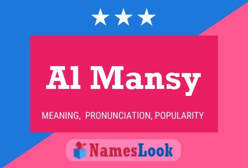 Al Mansy Name Poster