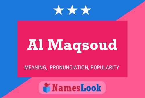 Al Maqsoud Name Poster