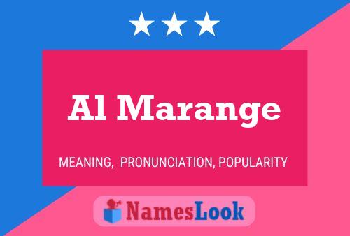 Al Marange Name Poster