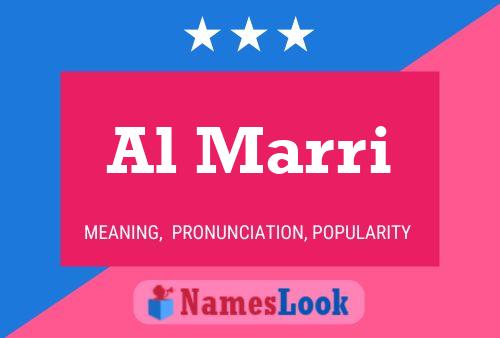 Al Marri Name Poster