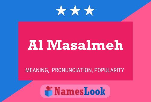 Al Masalmeh Name Poster