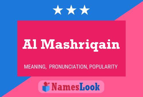 Al Mashriqain Name Poster