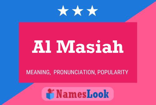 Al Masiah Name Poster