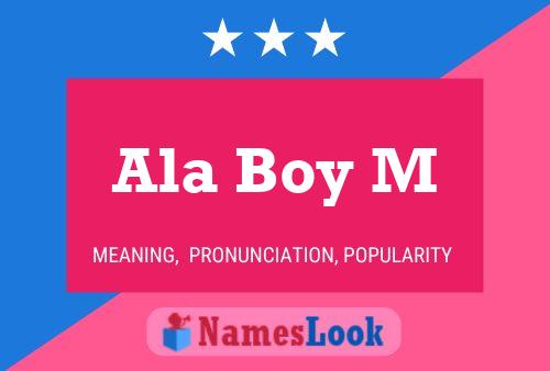 Ala Boy M Name Poster