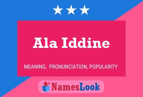 Ala Iddine Name Poster