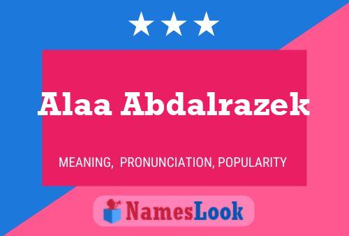 Alaa Abdalrazek Name Poster