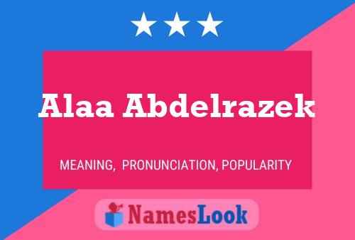 Alaa Abdelrazek Name Poster