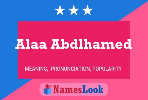 Alaa Abdlhamed Name Poster