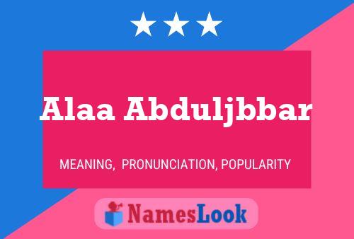 Alaa Abduljbbar Name Poster