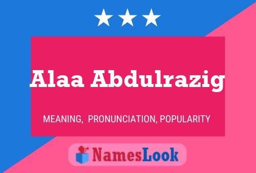 Alaa Abdulrazig Name Poster