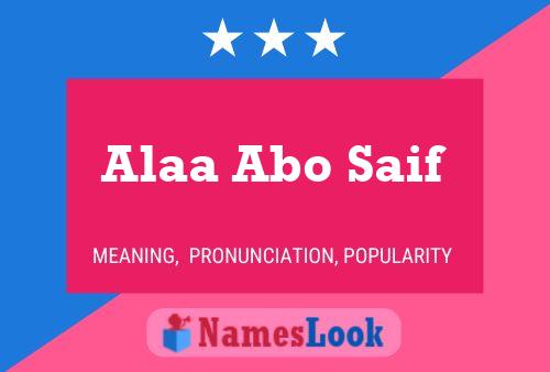 Alaa Abo Saif Name Poster