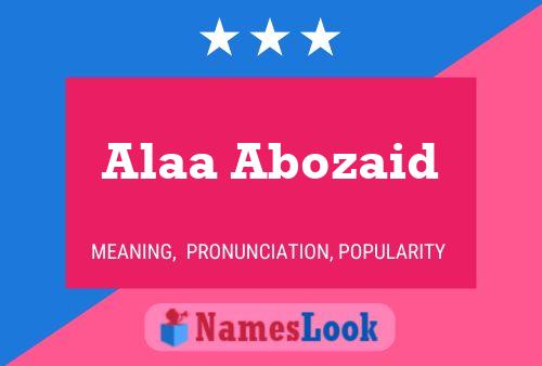 Alaa Abozaid Name Poster