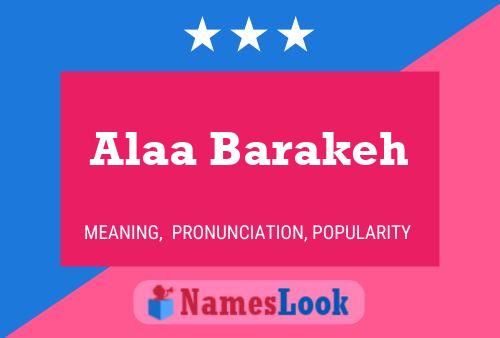 Alaa Barakeh Name Poster