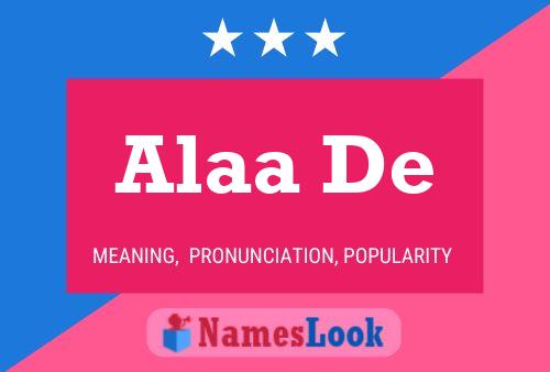 Alaa De Name Poster