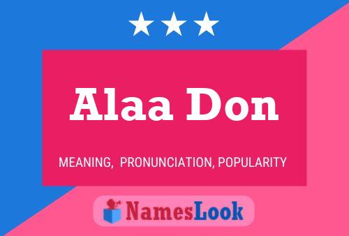 Alaa Don Name Poster