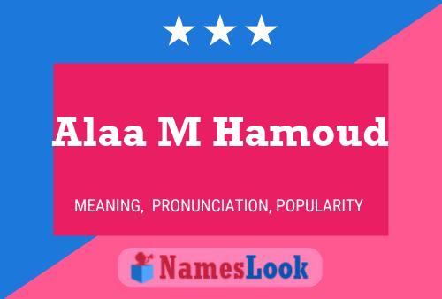 Alaa M Hamoud Name Poster