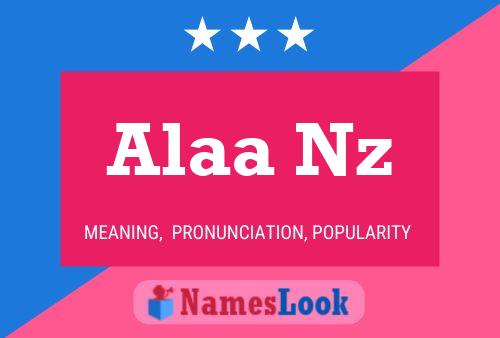 Alaa Nz Name Poster