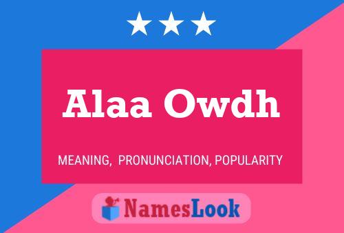 Alaa Owdh Name Poster