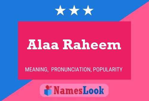 Alaa Raheem Name Poster