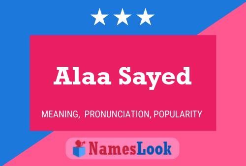 Alaa Sayed Name Poster