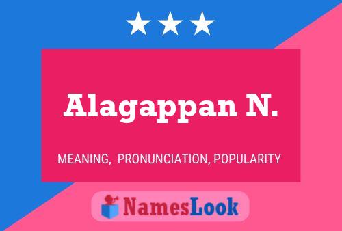 Alagappan N. Name Poster