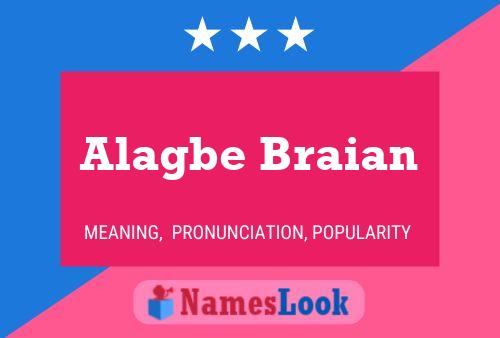 Alagbe Braian Name Poster