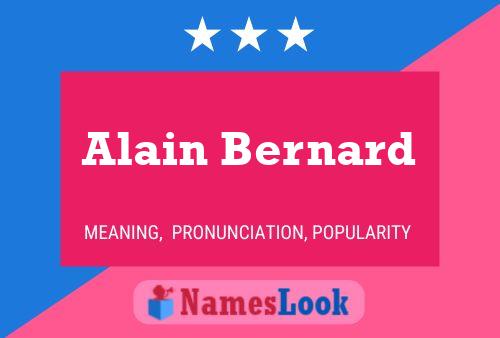 Alain Bernard Name Poster