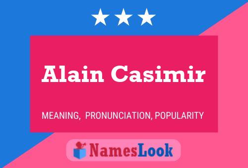 Alain Casimir Name Poster