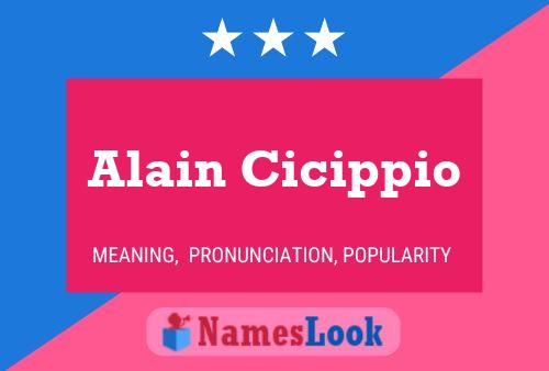 Alain Cicippio Name Poster